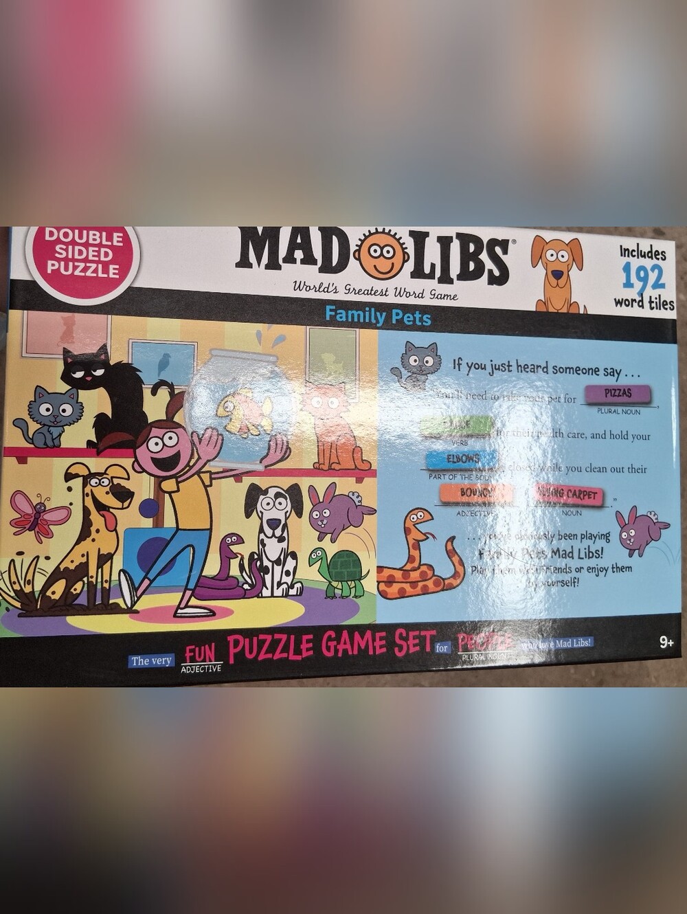 New Mad Libs Family Pets Puzzle Game Set